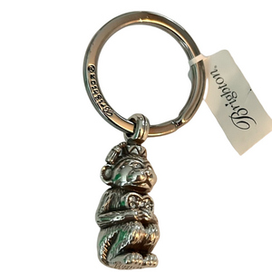 Brighton Monkey Love Key FOB Silver-tone NWT